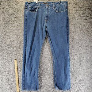 Eddie Bauer Jeans Mens 42x34 Blue Authentic Relaxed Fit Straight Leg *Read*